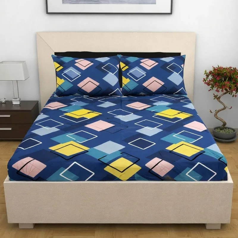 Boxy Cotton Bedsheet - 300 TC media 1