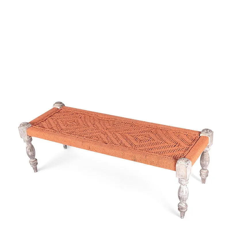 Crixo Sheesham Wooden Bench - Orange media 6