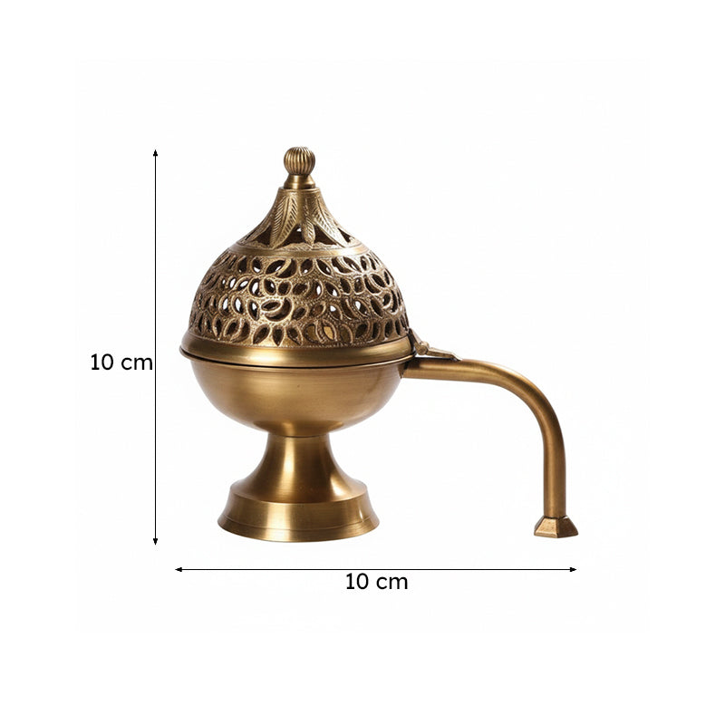 Mriganka Brass Incense Holder media 10