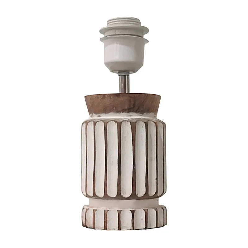 Pyrrah Rattan Fabric Table Lamp - Peach,White,Black media 3