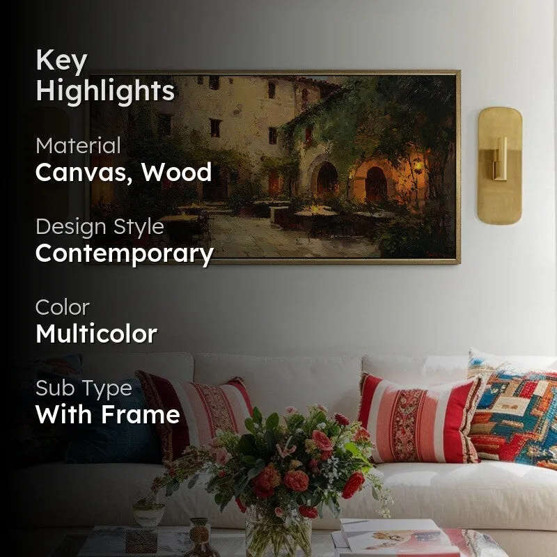 Lanterned Canvas Wall Painting With Frame media 2