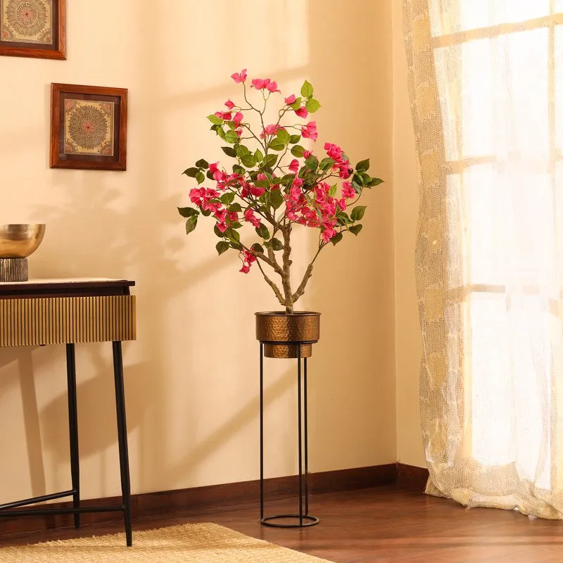 Artificial Bougainvillea Plant With Black Plastic Pot - 3 ft media 1