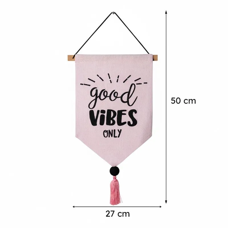 Good Vibes Only Banner Fabric Wall Accent media 6