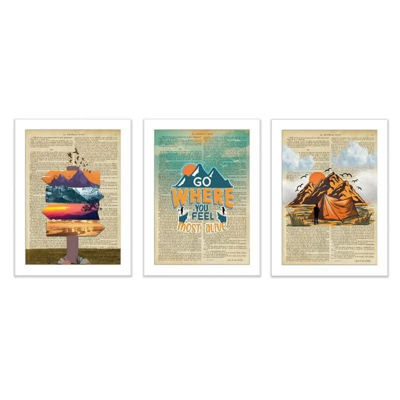 Travel Trail Wall Art - Set Of Three media 3