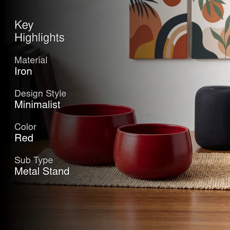 MinimalAura Pots & Planters (Red) - Set of Two - 2