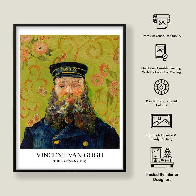 The Postman Vincent Van Gogh Archival Canvas Wall Painting - Black Frame media 8