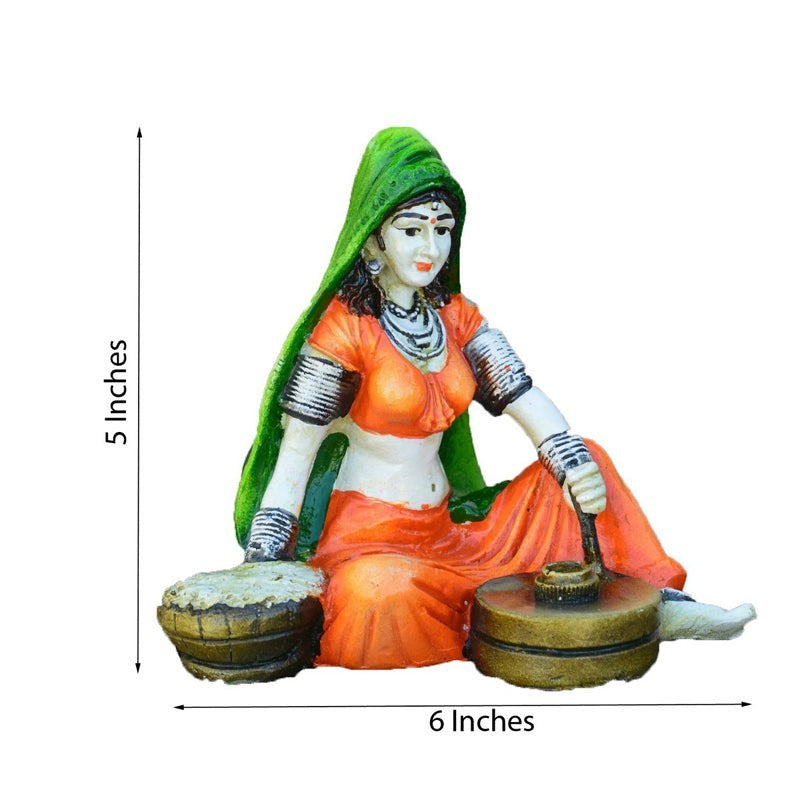 Rajasthani Naari Polyresin Showpiece media 5