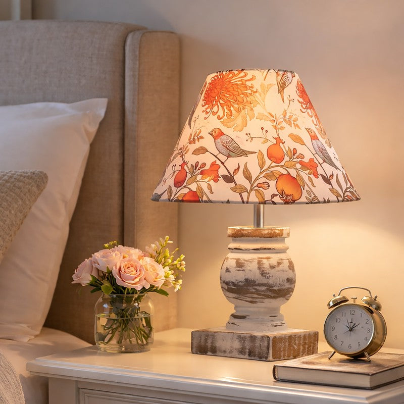 WingWhisper Wooden Table Lamp