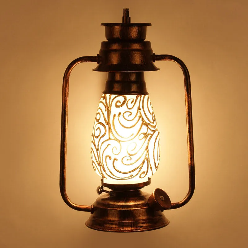 Saagar Mosaic Lantern Iron Wall Lamp - Copper media 4