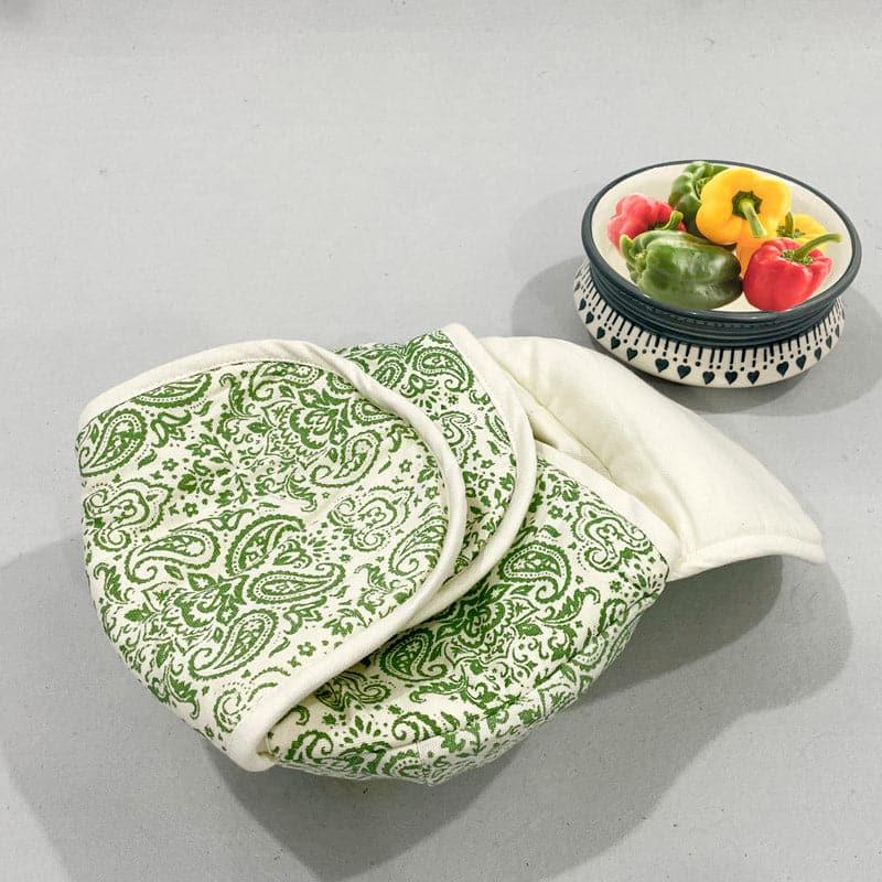 Swayam Theona Round Bread Basket - Green media 5