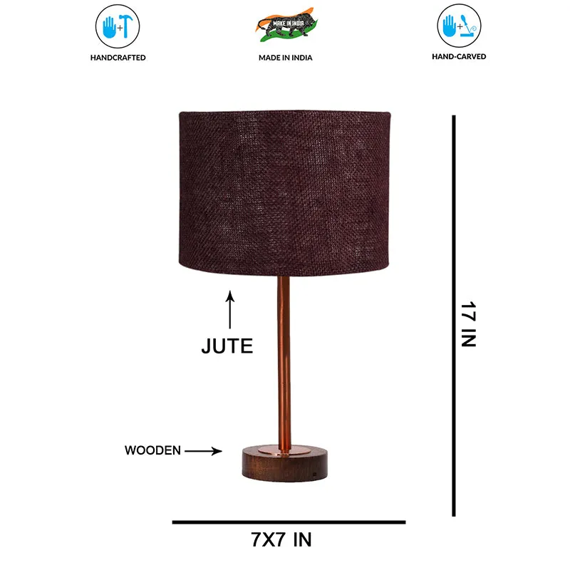 Sienna I Rodin Wooden Table Lamp - Brown,Copper media 7