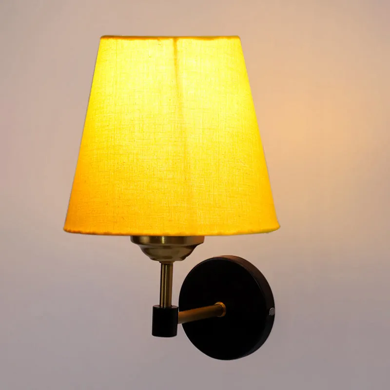 Aquilon Steel & Cotton Wall Lamp - Yellow media 4