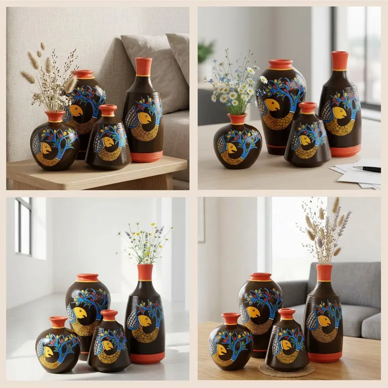 Meluha Terracotta Vase - Four Piece Set media 5
