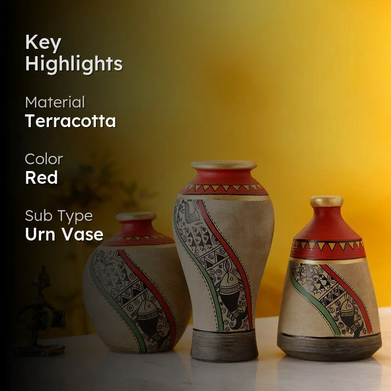 Rade Terracotta Vase - Three Piece Set media 2