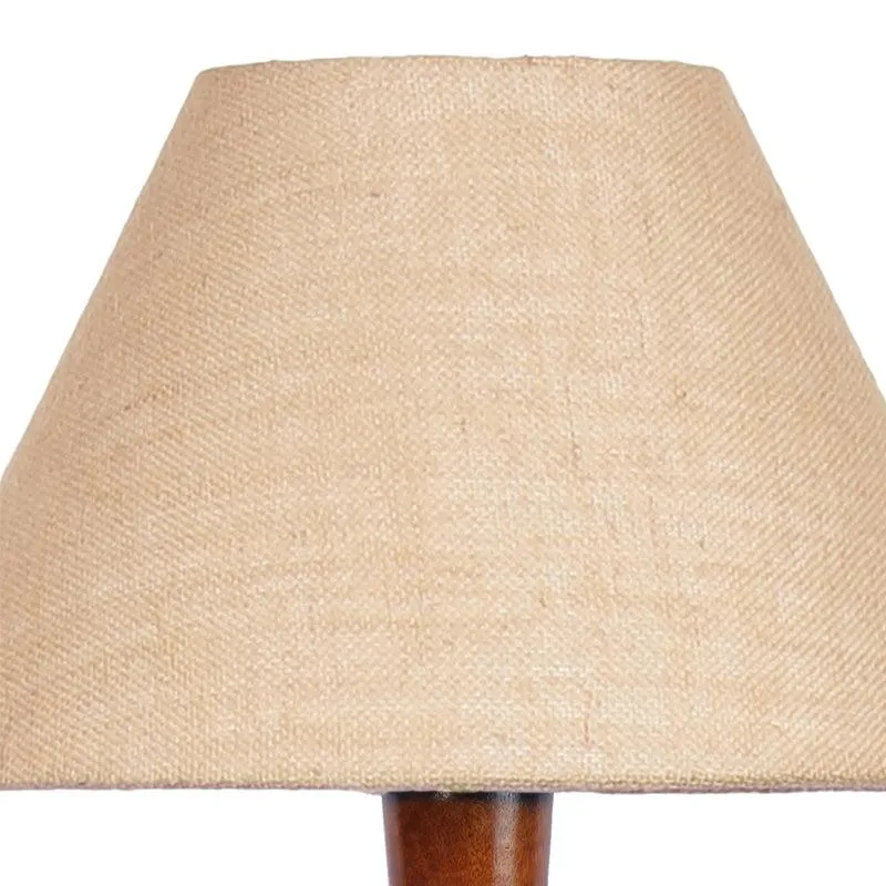 Tira Vintage Wooden Floor Lamp With Jute Shade - Beige media 3