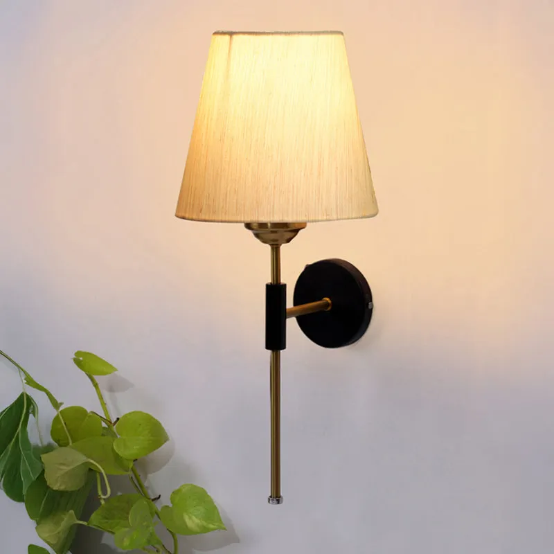 Beryll Steel & Cotton Wall Lamp - Ivory media 1