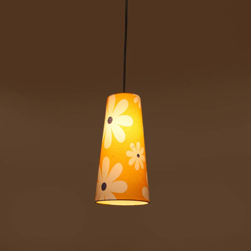 Floral Sunshine Fabric Ceiling Lamp media 6