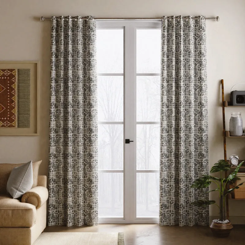 Brezza Solid Curtains - Set Of Two media 1