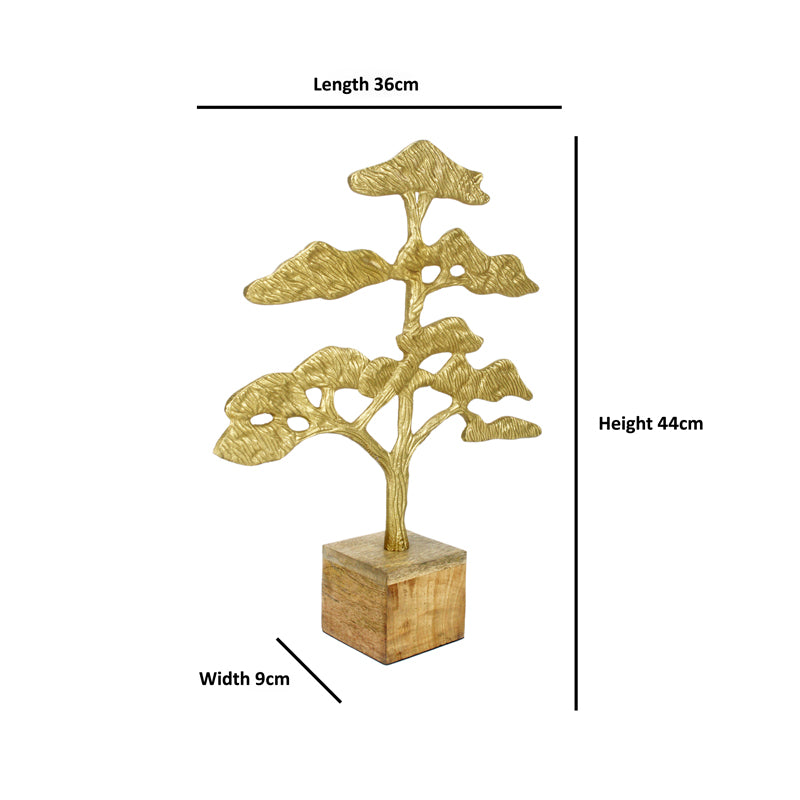 Glamo Tribal Tree Showpiece - Gold media 4