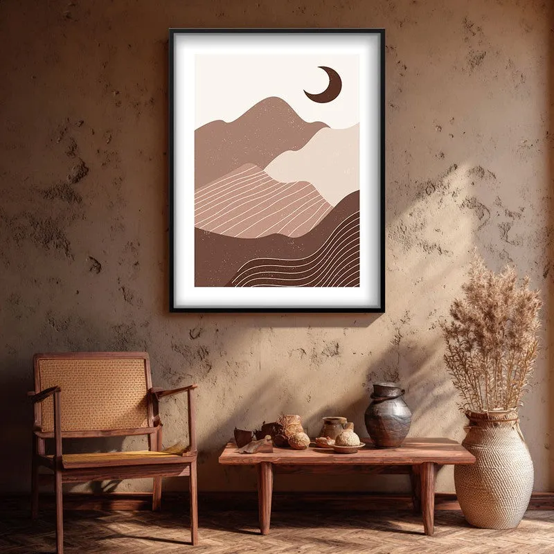 Pastel Solitude Canvas Wall Painting With Black Frame media 3