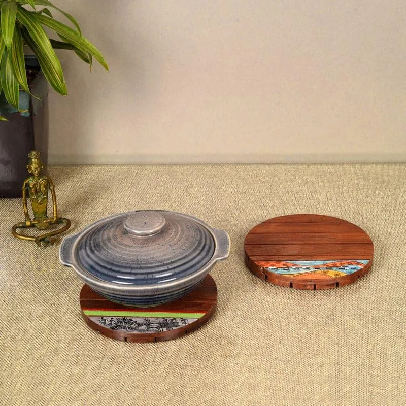 Shonala Wooden Trivet - Set Of Two media 3