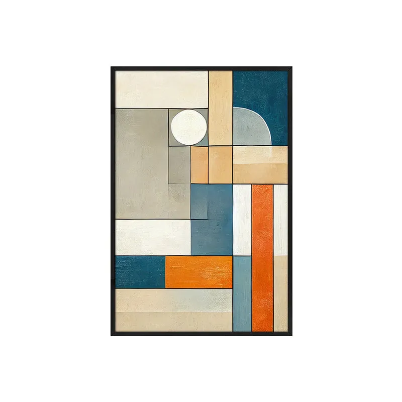 Fluid Geometry Wall Painting With Frame media 4