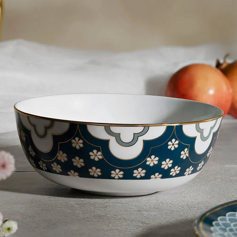 India Circus Blanche Bone China Serving Bowl - 500 mL media 1
