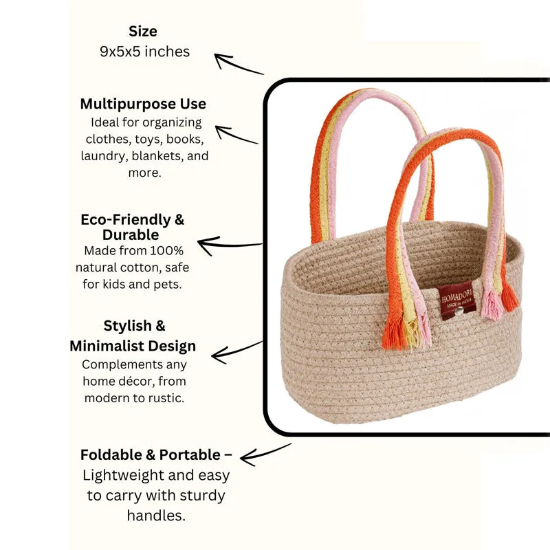 Tidy Twist Cotton Storage Basket - Beige media 6