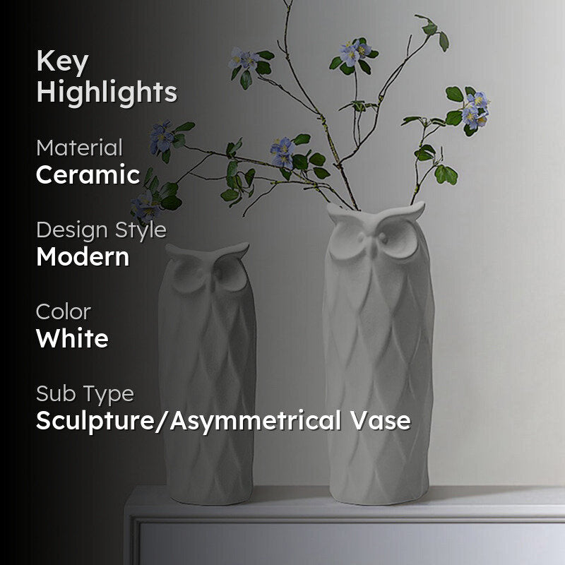 Owelette Ceramic Vase - Set Of Two image 2