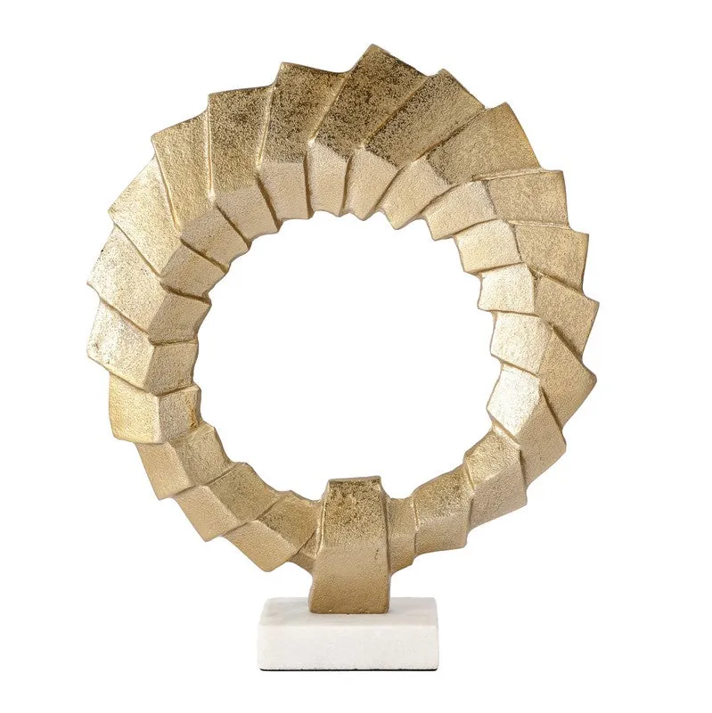 Shadow Wheel Aluminium Showpiece - Gold - 3