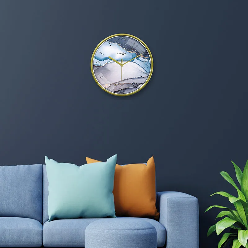Veins Of Gold Plastic Wall Clock media 3