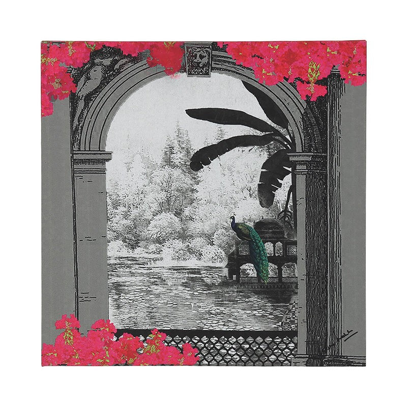 India Circus Mayur Jharokha Canvas Wall Art - Set Of Three media 5