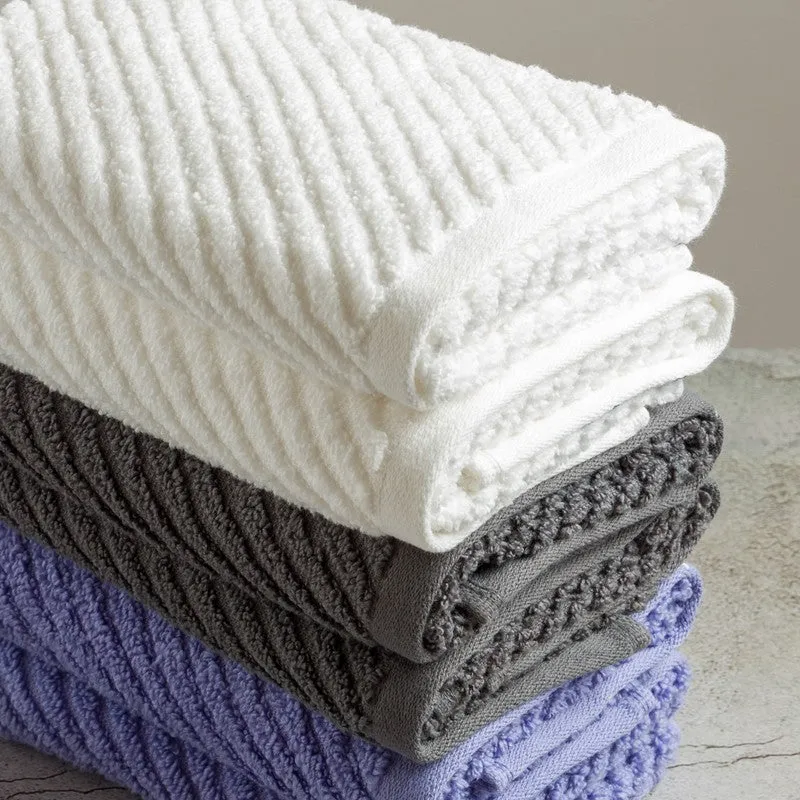 Nautica Riviera Soft Cotton Hand Towel (White, Grey & Blue) - Set Of Six media 5