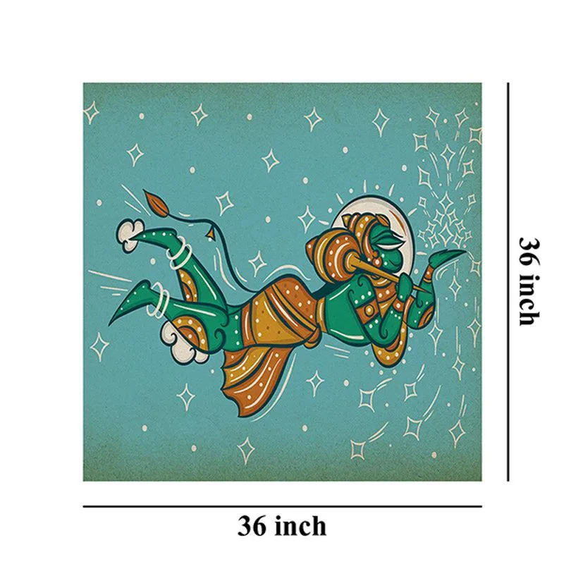 Hanuman's Flight Wall Painting media 7