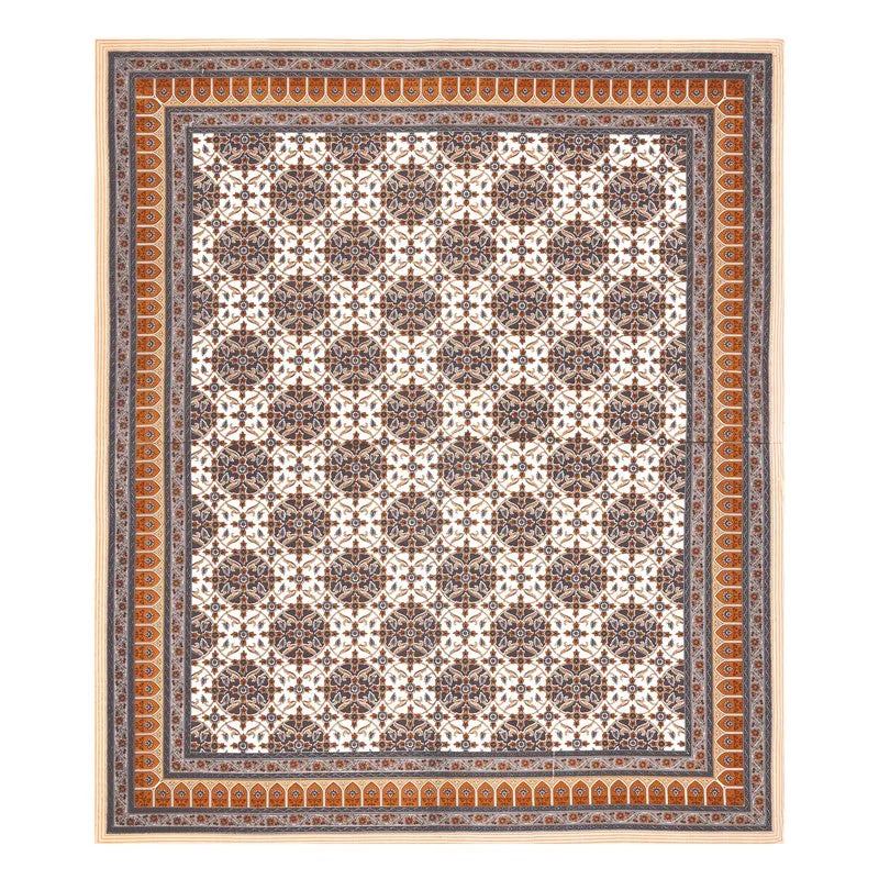 DesignNest Cotton Bedsheet (Brown) - 144 TC media 4