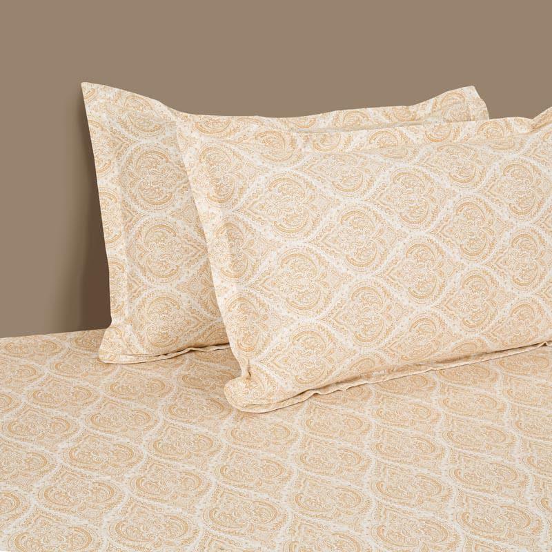 Swayam Vrita Cotton Bedsheet (Beige) - 200 TC media 3