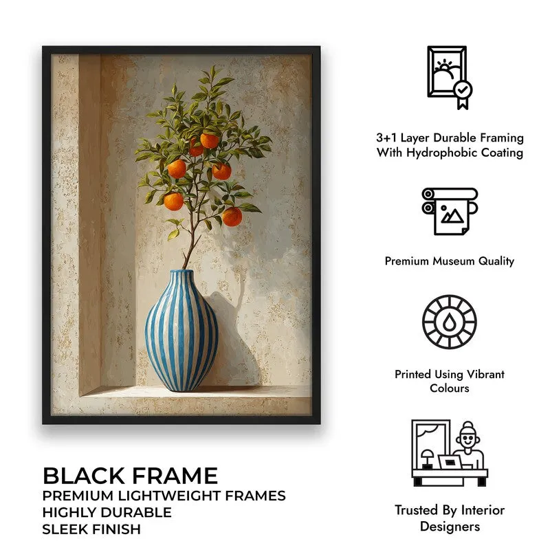 Amber Orchard Canvas Wall Painting - Black Frame media 10
