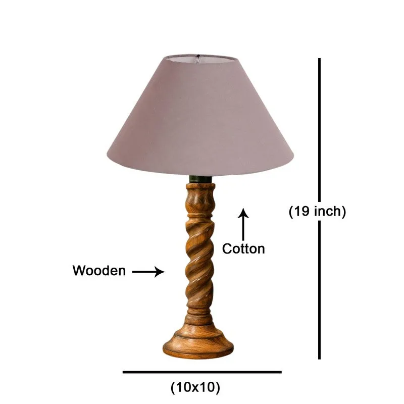 Elvane Liora Wooden Table Lamp - Grey media 8