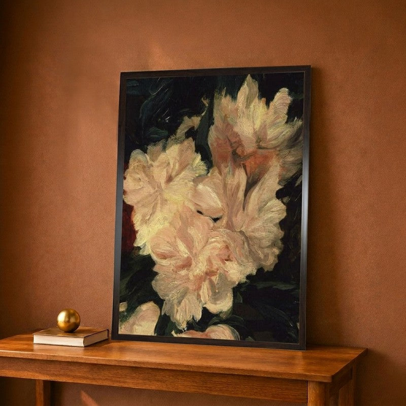 Peonies from Vase De Pivoines Sur Piedouche 1864 Canvas Wall Painting - 9 x 12 Inches