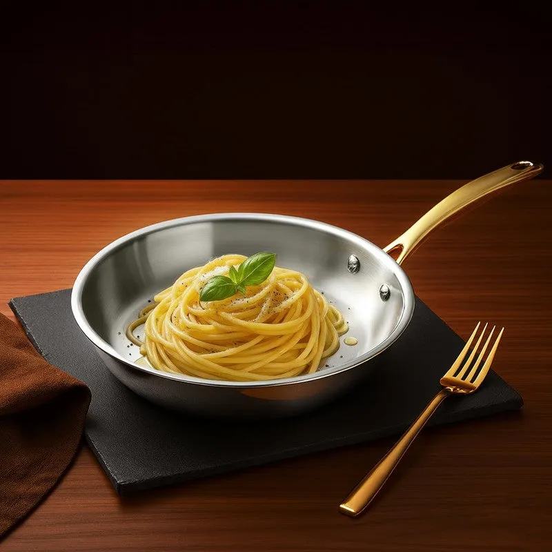 Solara Brewora Stainless Steel Frying Pan with Handle - 22 CM media 3