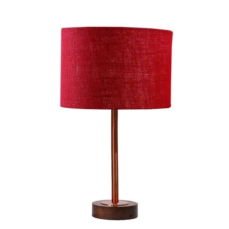 Sienna I Rodin Wooden Table Lamp - Maroon,Copper,Brown media 4