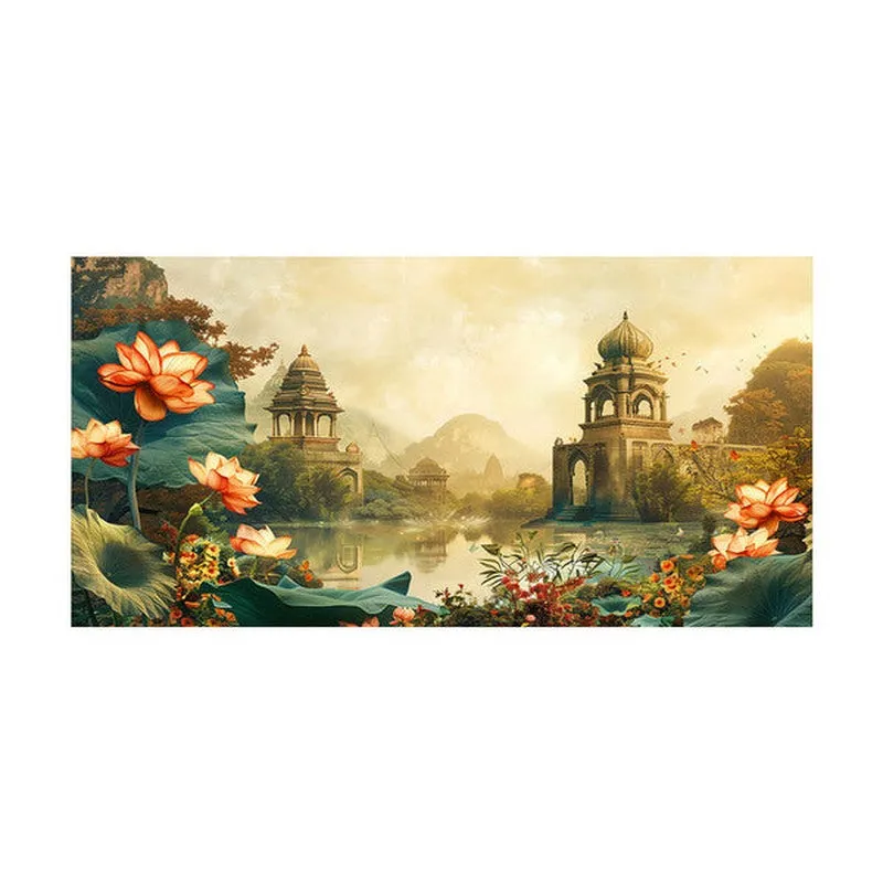 Temple Blossom Aura Wall Painting media 4