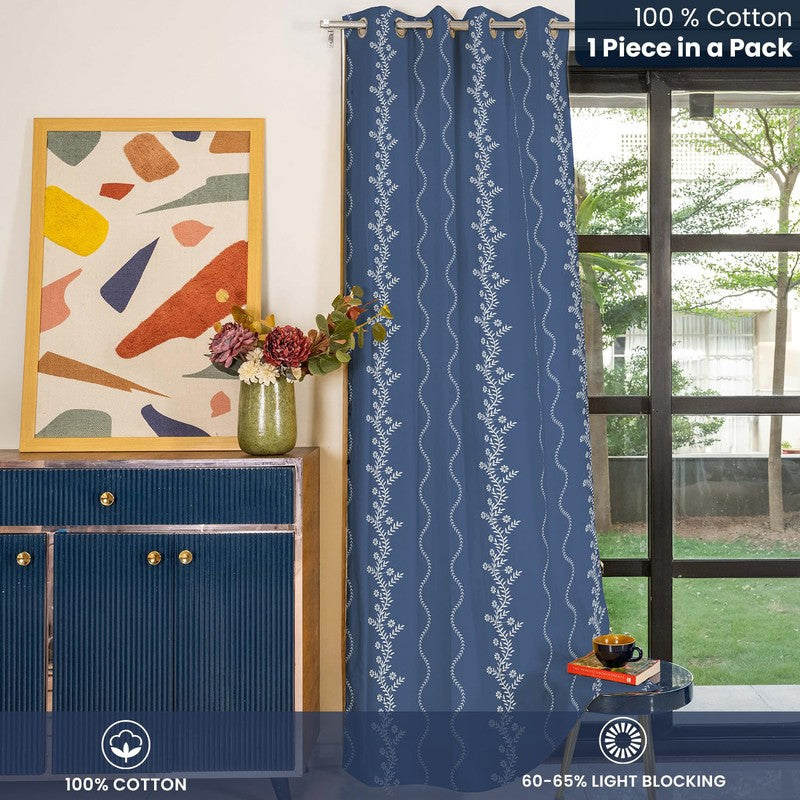 Urban Space Boho Curtain - Blue & White media 4