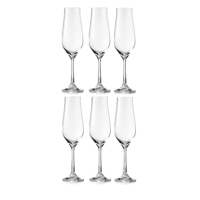 Stella Bohemia Crystal Flute Glasses (170 ML) - Set Of Six media 3