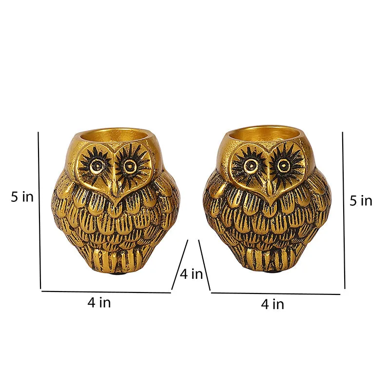 Hoot & Flame Tea Light Holder - Set Of Two media 9