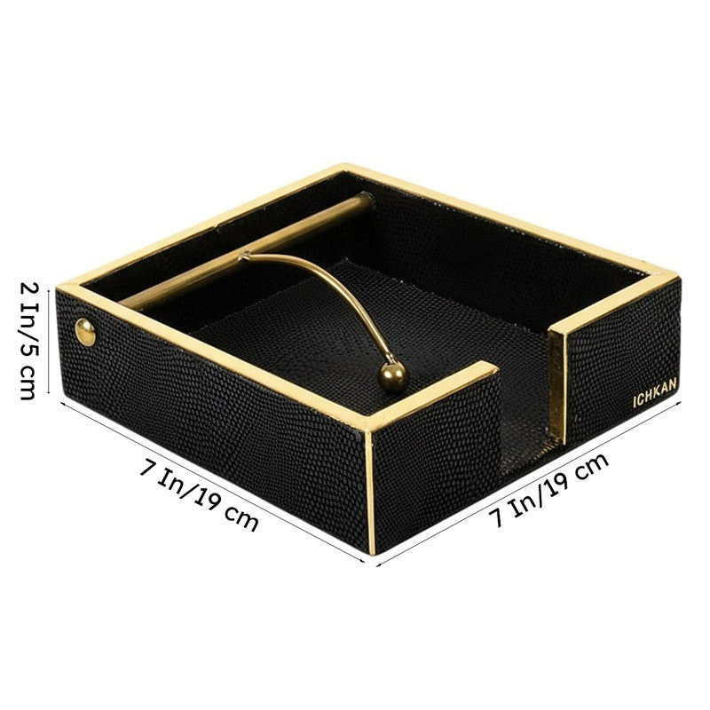 Tisquo Faux Leather Tissue Holder - Black media 9