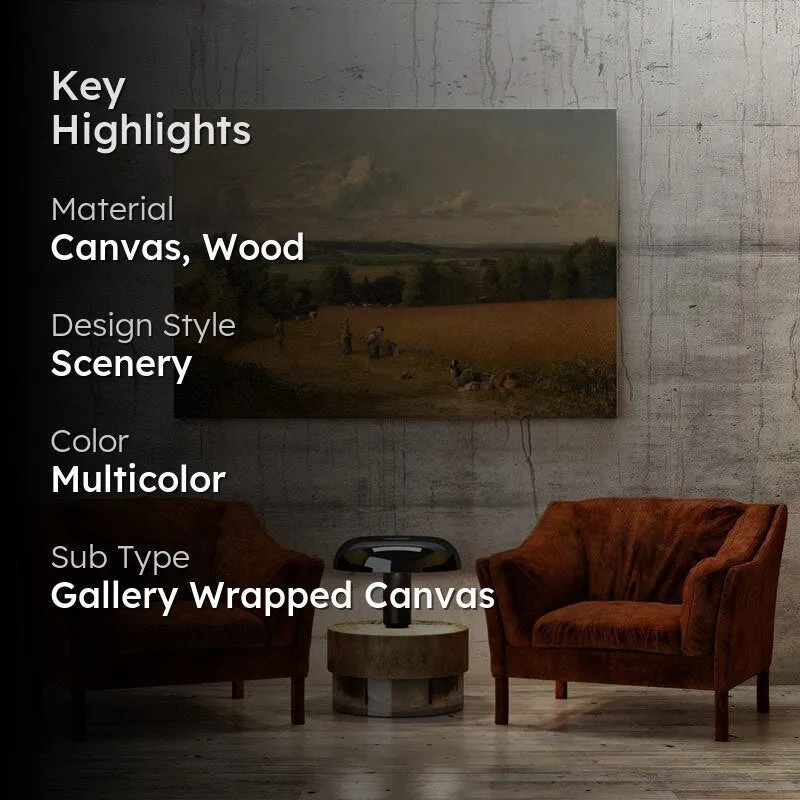 Wheatfield Canvas Painting - John Constable - Gallery Wrap media 2