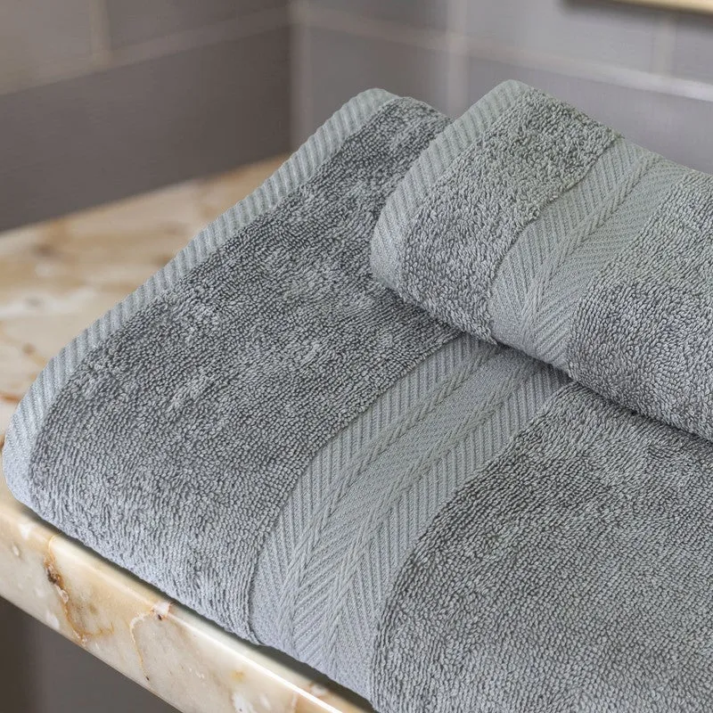 PlushAura Cotton Bath Towel (Grey) media 8