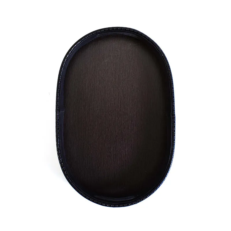 Tishue Faux Leather Serving Tray (Black) - Set Of Two media 5