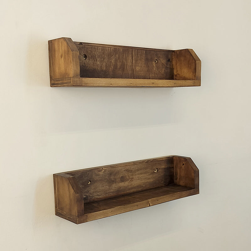 Urbanique set of 2 Wooden Wall Shelf Organiser media 5